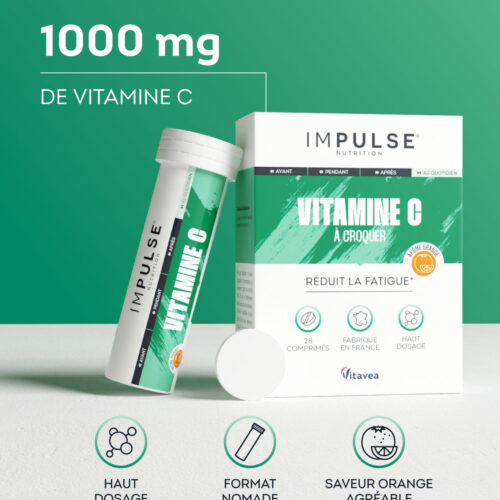Vitamine C 1000 mg à Croquer Impulse Nutrition - 60 comprimés — Impulse Nutrition