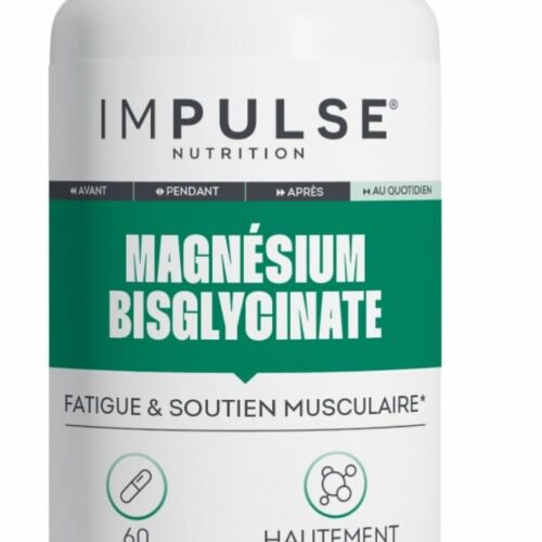 Magnésium Bisglycinate Impulse Nutrition — 60 gélules, Vitamine B6