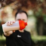 Shaker de caseine proteinee pour la nuit